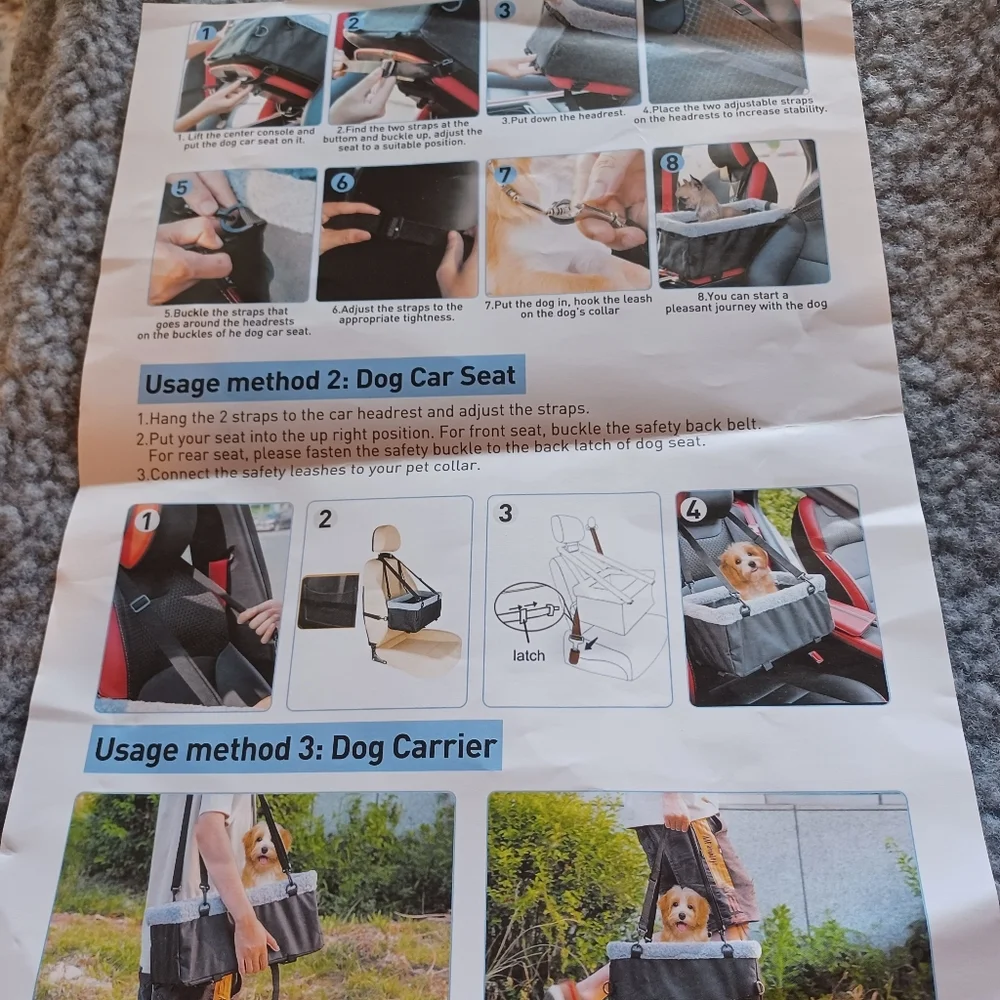 Dog car seat carrier pet smart new
